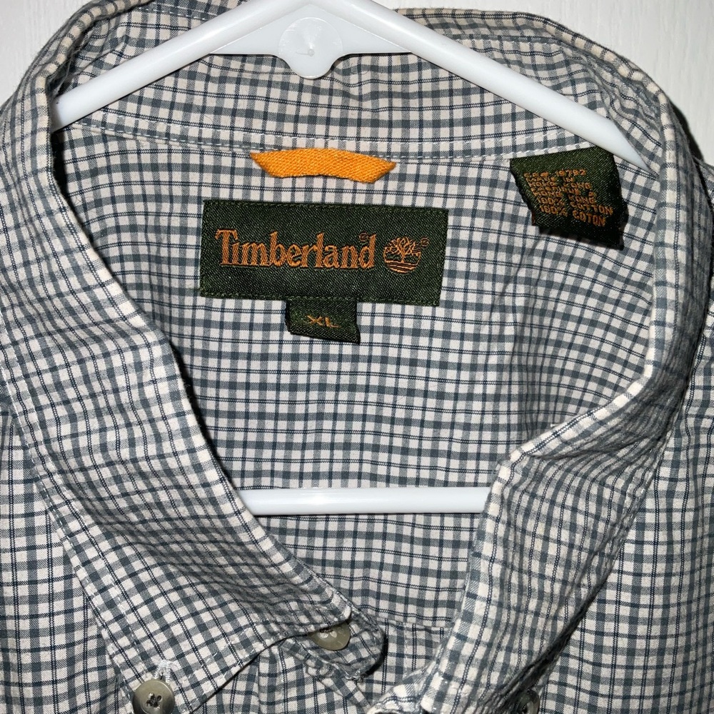 TIMBERLAND XL Shirt Button Front 100% Cotton Men's xLarge Long sleeve